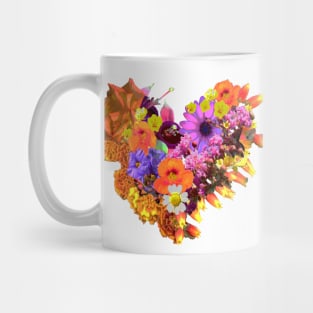 Flowers Heart Mug